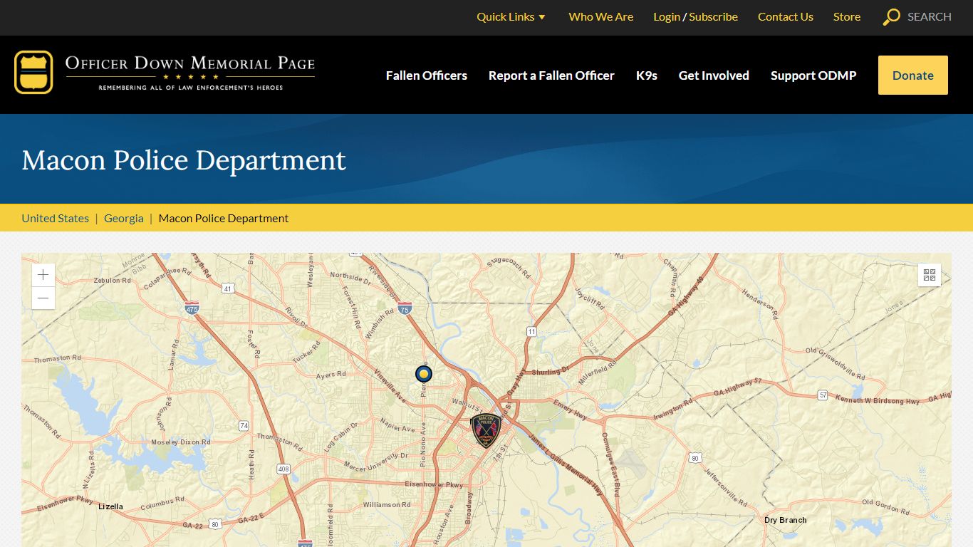 Macon Police Department, Georgia, Fallen Officers - The Officer Down ...